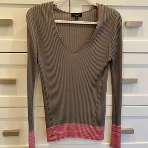 Rag & Bone Taupe Ribbed Sweater